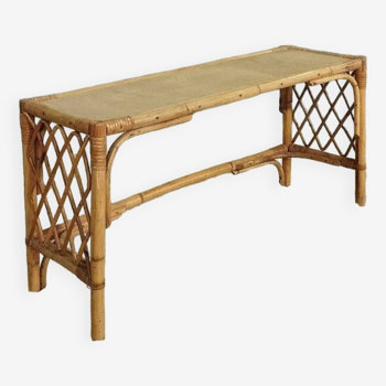 Rattan end bench