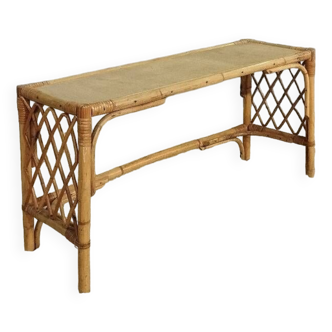 Rattan end bench