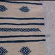 Carpet berber kilim beige and blue in pure wool 200x110cm