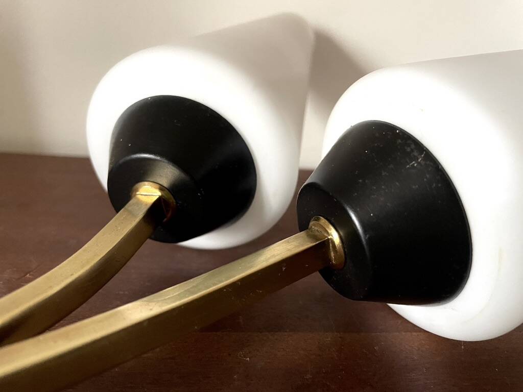 Paire de grandes appliques doubles Arlus,