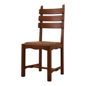 chaise en chêne et osier