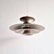 Brown 'Radius I' pendant lamp by Erik Balslev for Fog & Mørup, Denmark 1970's