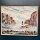 Original Large Swedish Oil on Panel – “Coastal Landscape” – Signed – Vintage & Framed