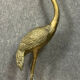 Pair of high-quality golden bronze herons statues
