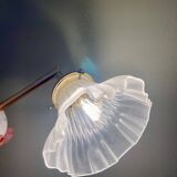 Vintage art deco frosted glass tulip wall light