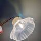 Vintage art deco frosted glass tulip wall light