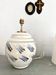 Ceramic lamp base, fabric cable