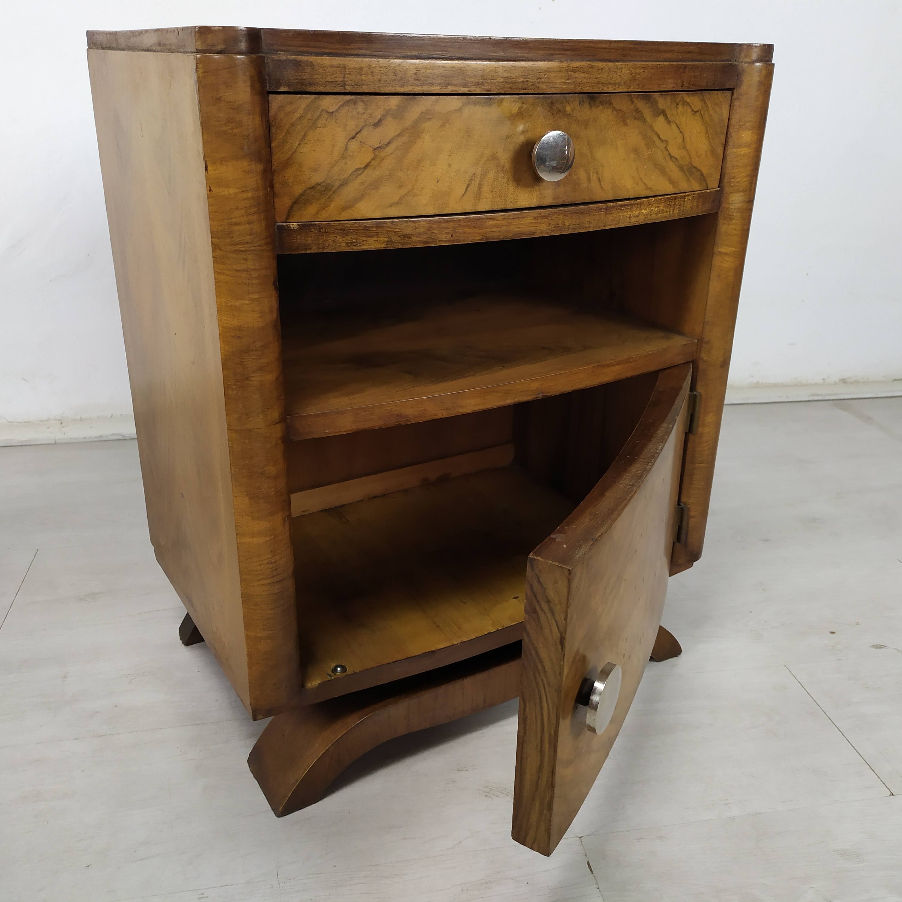 Pair of art deco bedside tables