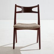 Model CH29P Sawbuck teak dining chairs by Hans J. Wegner for Carl Hansen & Søn, Set of 4