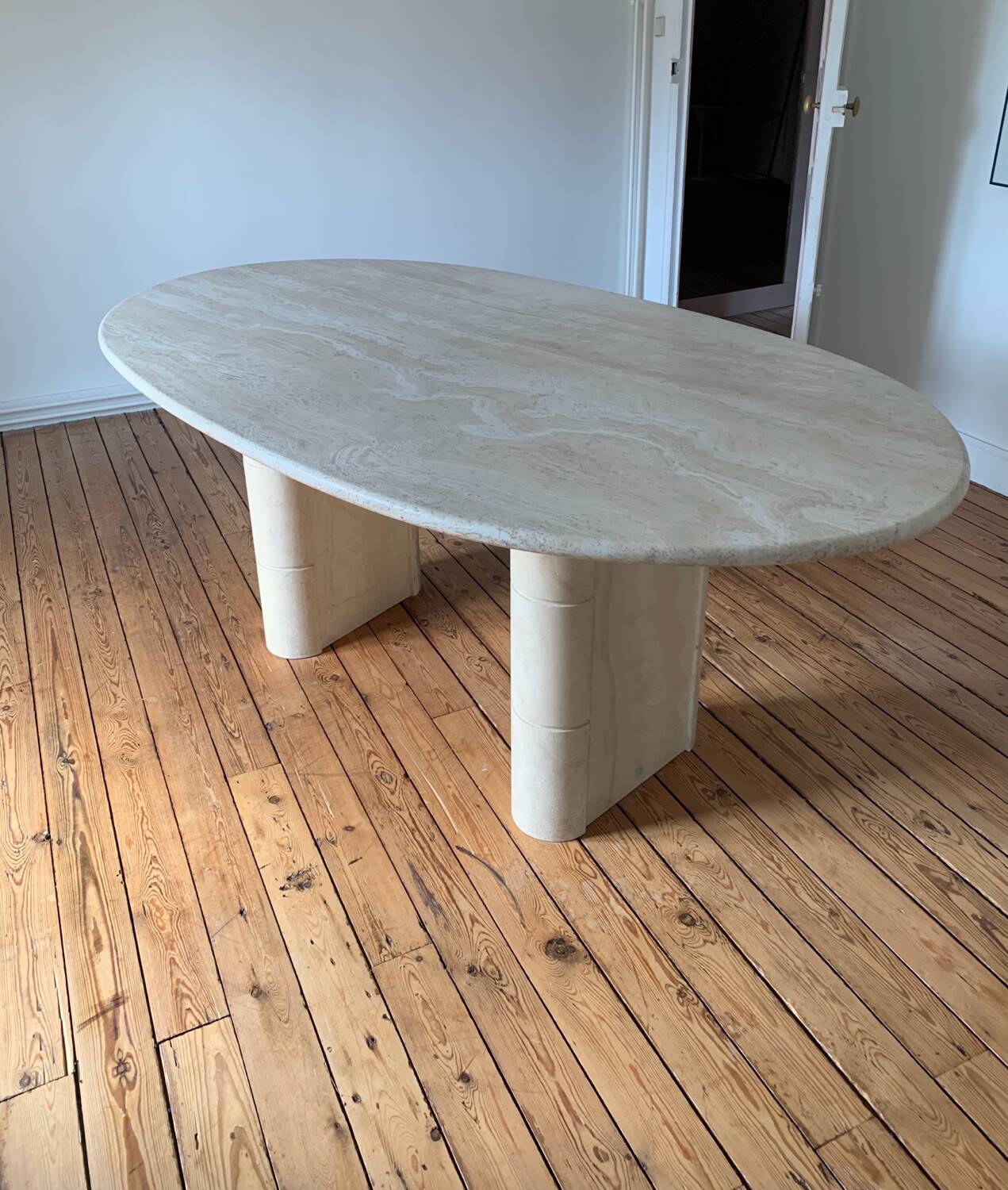 Roche Bobois travertine table