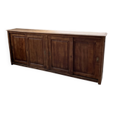 XL oak workshop sideboard with sliding doors from 1900