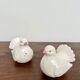 Ceramic salt and pepper set in white doves
