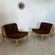 Old modular living room 7 armchairs and vintage Scandinavian design coffee table from the 60s