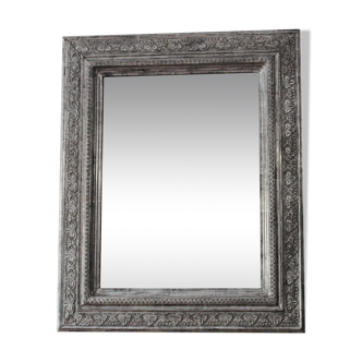 Miroir ancien argenté miroir vintage 53x65cm