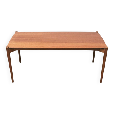 Table basse Mid-Century allemande série 400 en teck par Hartmut Lohmeyer pour Wilkhahn, années 1950