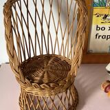 Rattan armchair for doll