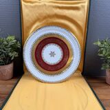 Limoges plate Chastagner & Cie – double gilding – with box