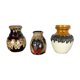 Set of 3 multi-color fat lava op art pottery vase made bay ceramics, germany