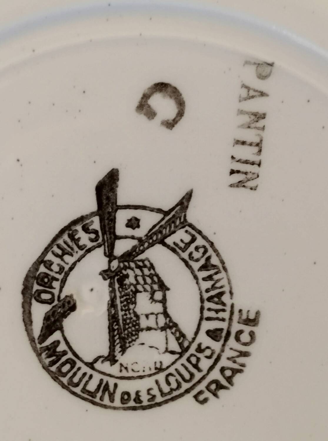 Vintage Moulin des et Hamage Orchies Pantin Earthenware Deep Plates