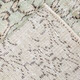 3x9 Shades Of Light Green & Black Vintage Runner Rug, 81x275Cm