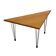 Vintage Danish triangular side table with hairpin legs design