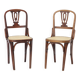 Set of 2 Vintage Bentwood Dining Chairs | Austria 1930s–50s | Beechwood