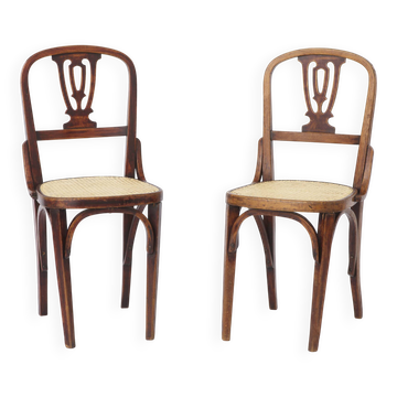 Set of 2 Vintage Bentwood Dining Chairs | Austria 1930s–50s | Beechwood