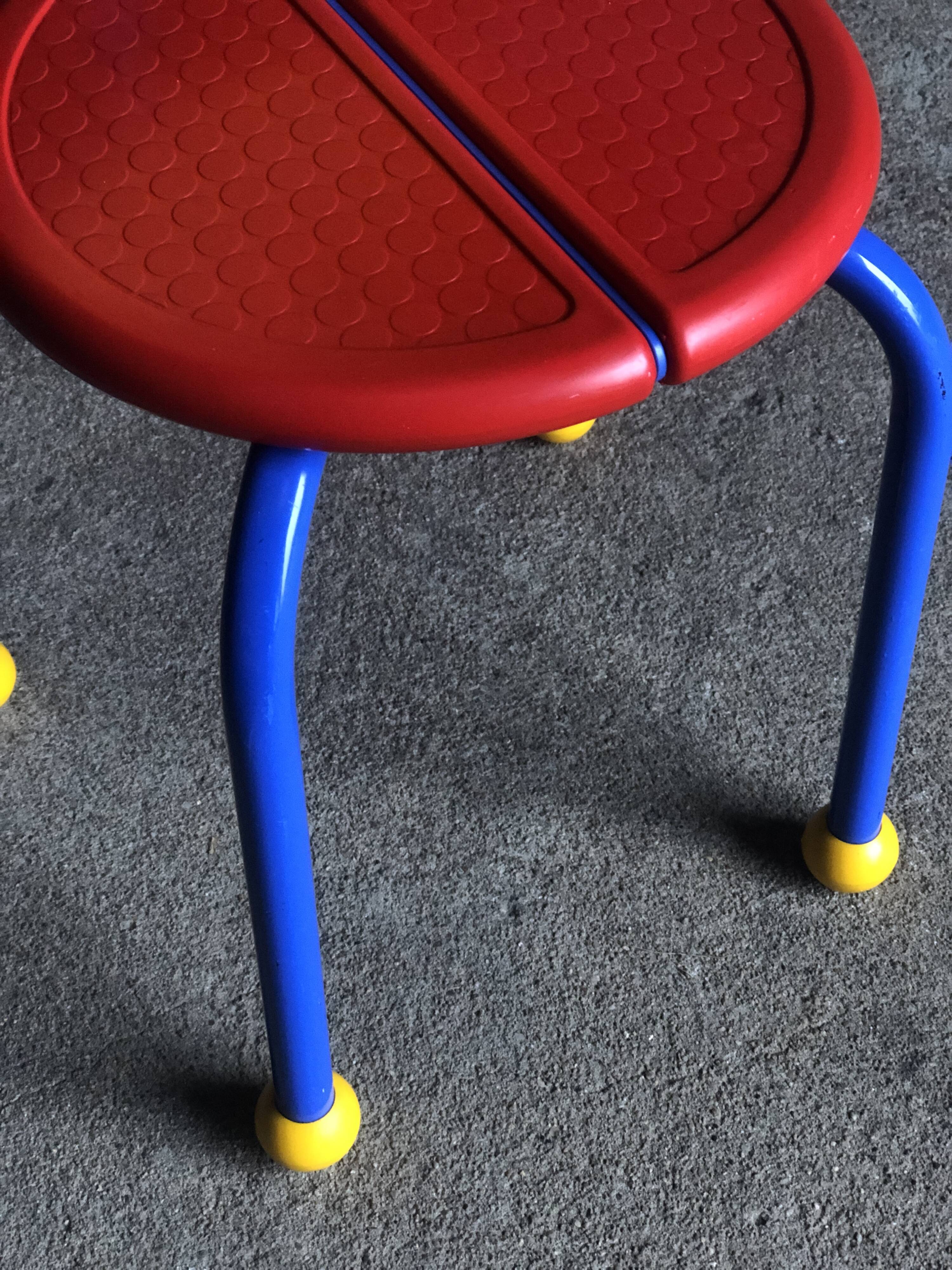 Small Ikea children's chair 1980s/1990s Memphis style