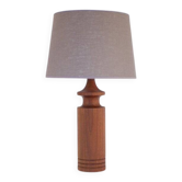 Large mid-century modern Danish teak table lamp