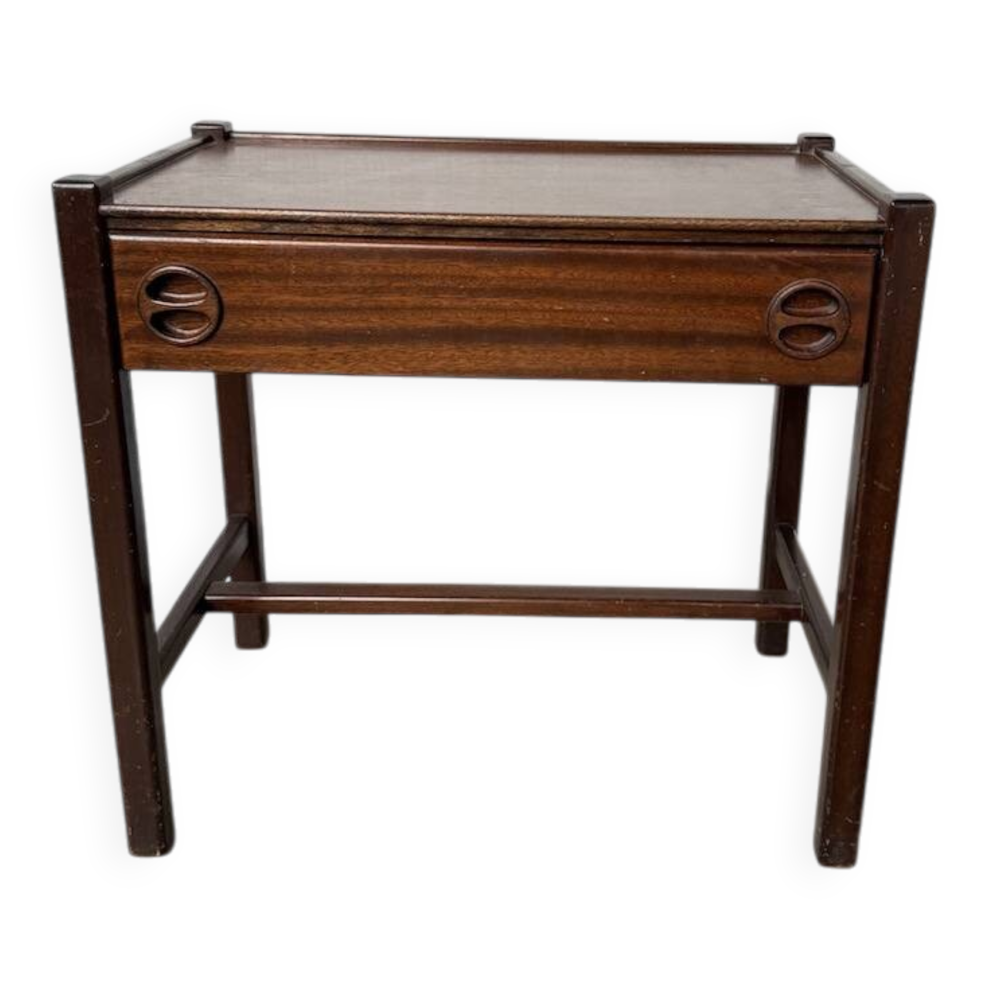 Jacques Hauville bedside table Roche Bobois mahogany