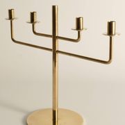 Scandinavian Modern Brass Candelabra by Hans-Agne Jakobsson, Markaryd, 1960s