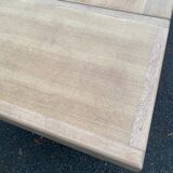 Extendable farmhouse dining table restored in solid oak, 19th century, 180-280cm