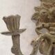 Pair of cast iron candlesticks