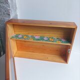 Armoire murale miroir pin massif 80s