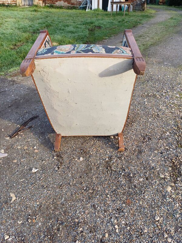 Fauteuil Art déco Noyer