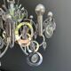 Chrome Metal Design with Swirls and Optical Glass Lenses. Tra