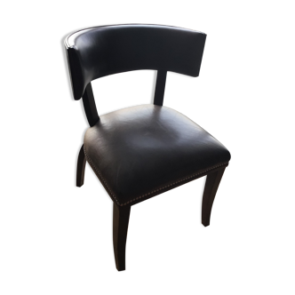 Ralph Lauren leather and ebony chair