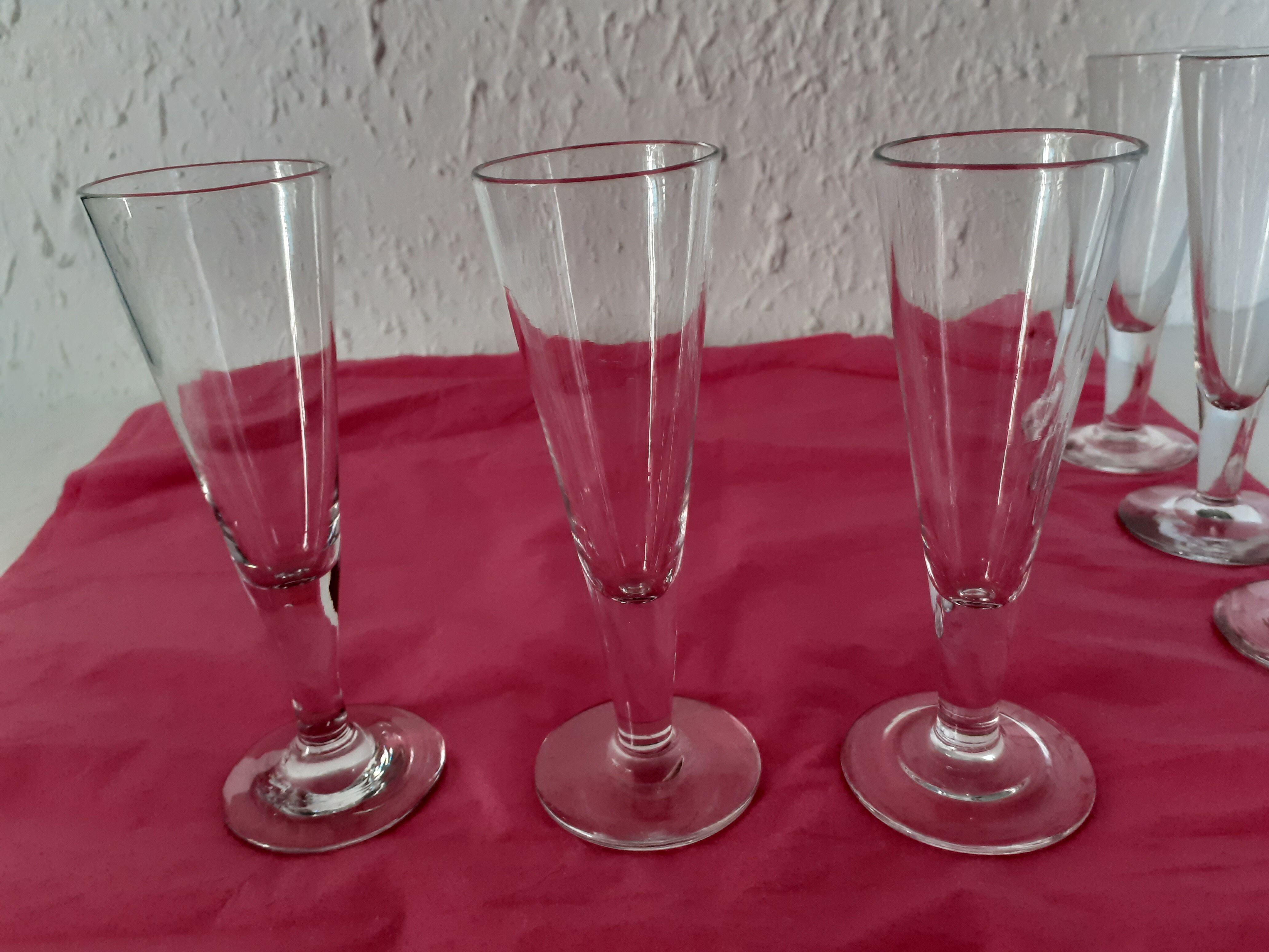 6 flutes champagne glasses