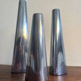 Trio of aluminum candle holders, IKEA 90s