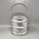 1960s Elegant Champagne Ice Bucket by Arir in Aluminium. Made in Italy