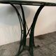 Garden table, wrought iron outdoor pedestal table