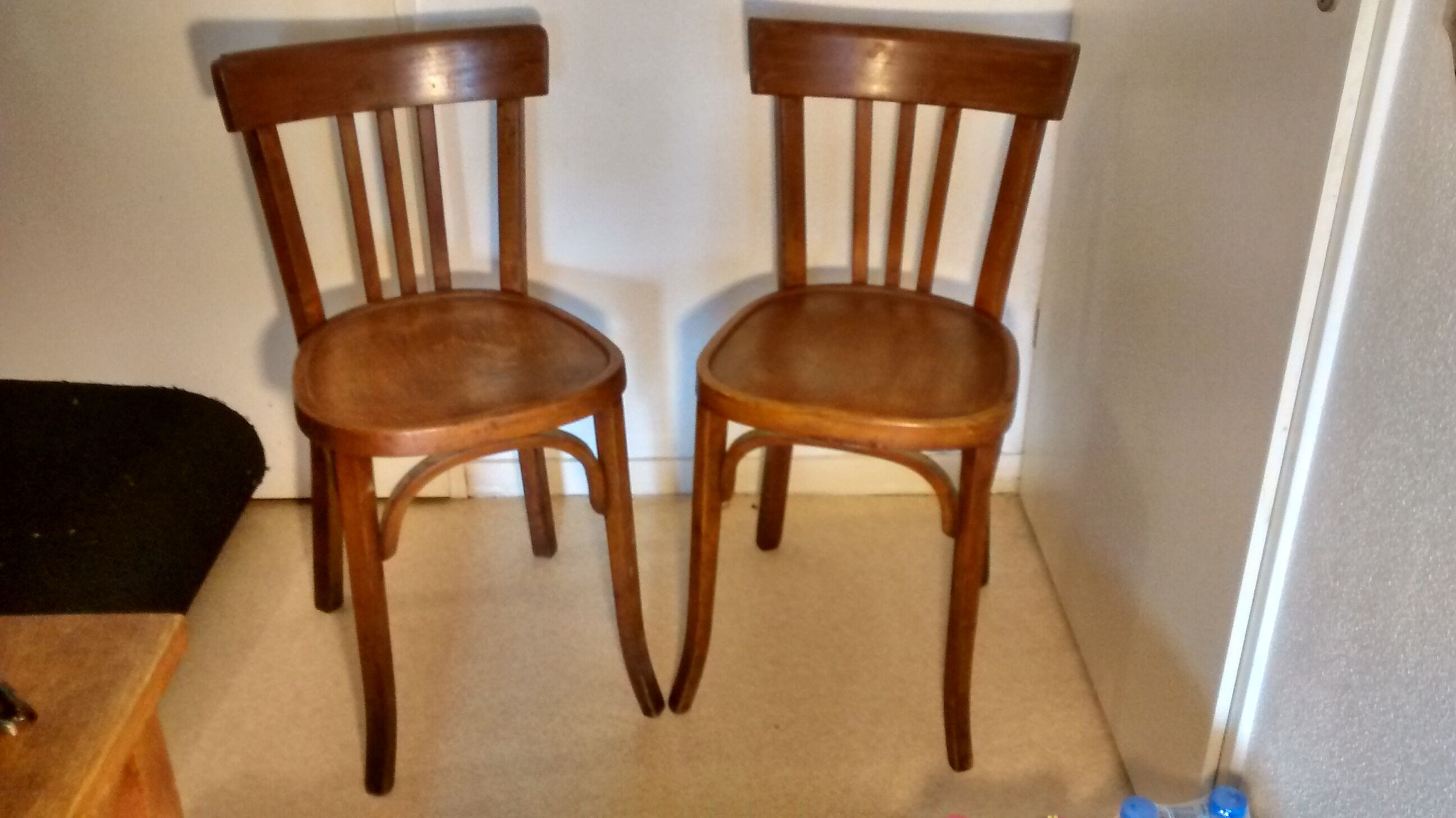 Pair of old Baumann Bistro chairs