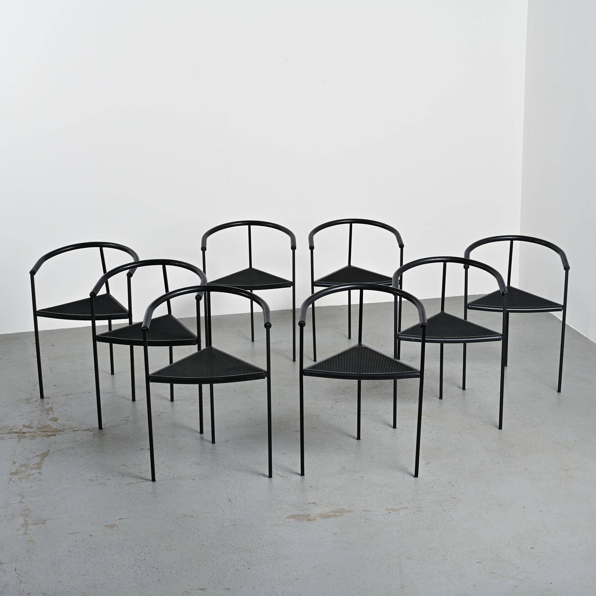Millepunte chairs by Peregalli and Calatroni for Zeus Noto, around 1985.