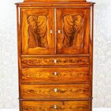 Antique Danish Walnut Cabinet, 1890s