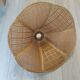 Vintage conical rattan/wicker ceiling lampshade