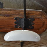 Vintage hook with 3 solid wood hooks