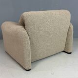 Vico Magistretti Maralunga reupholstered lounge chair for Cassina, 1980s