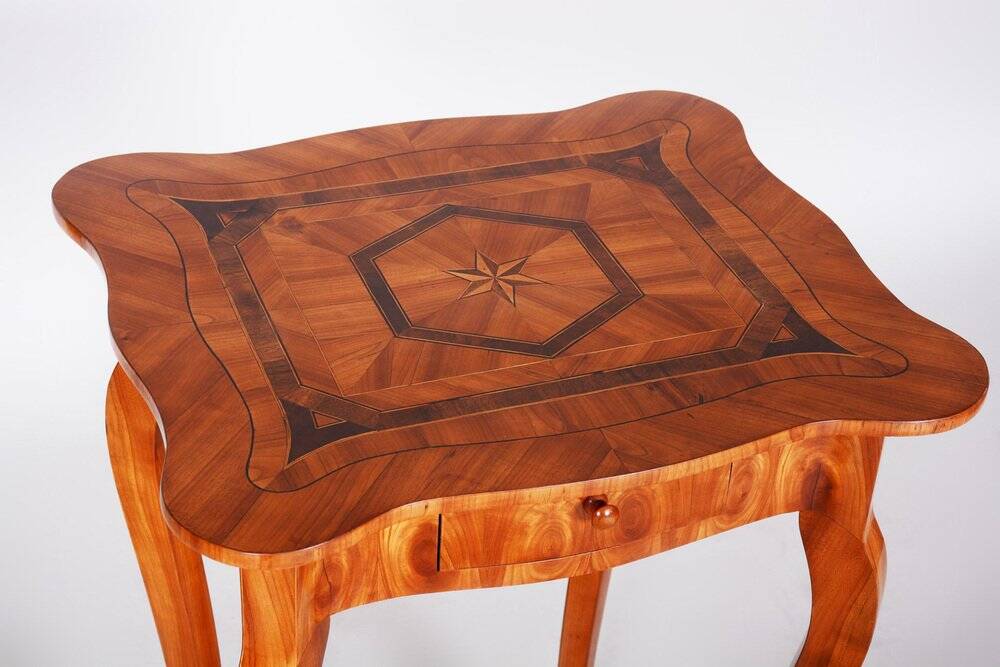 Small Classicism Cherry Table, Czechia, 1780s