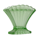 Art deco scallop vase with floral frog
