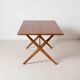 Table à manger AT-303 Sawhorse de Hans Wegner pour Andreas Tuck, Danemark, années 1960.